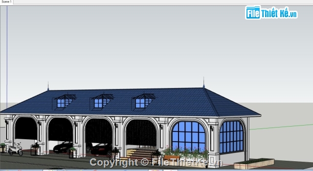 sketchup cửa hàng,nhà hàng  Su,model su nhà hàng